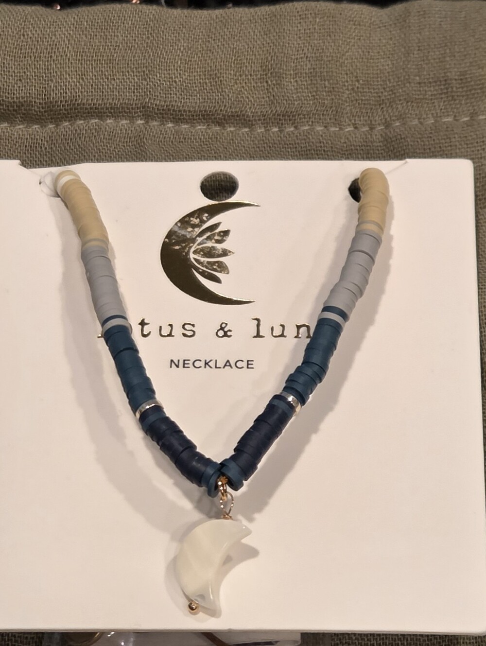 Lotus and Luna Moon Necklace